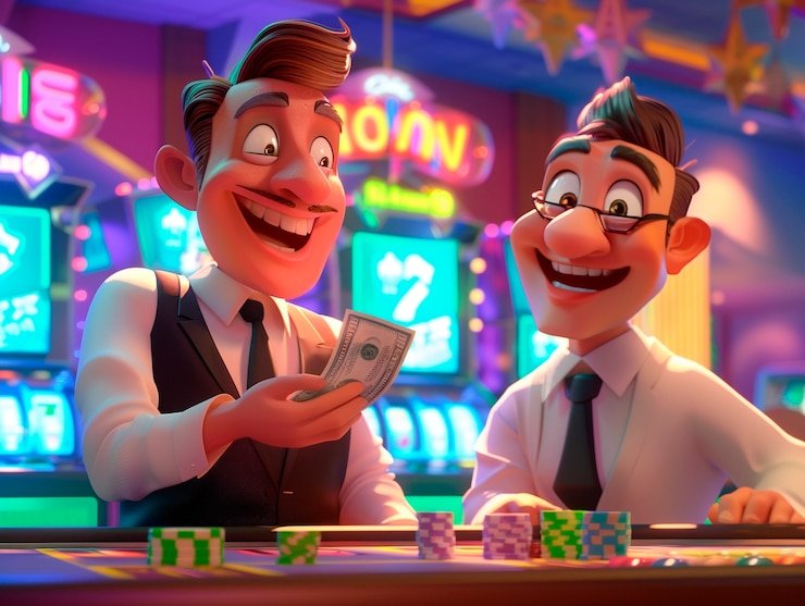 Detail dari fitur bonus dengan pengganda visual dan penghitung putaran gratis